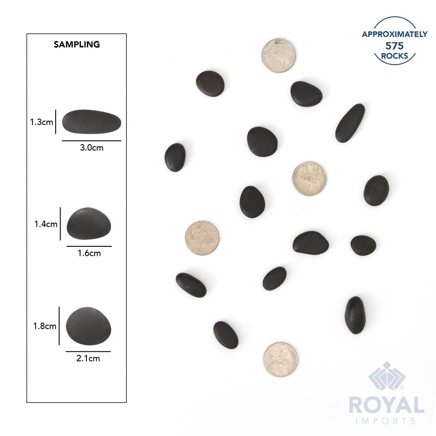 Royal Imports 30LBS River Rocks Decorative Ornamental Pebbles, Garden Landscaping Stones, Gravel