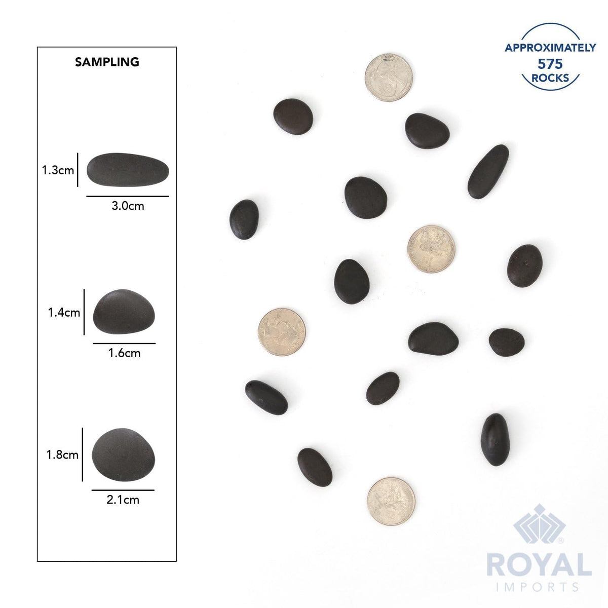 Royal Imports 30LBS River Rocks Decorative Ornamental Pebbles, Garden Landscaping Stones, Gravel