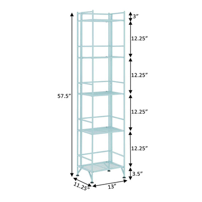 Convenience Concepts Xtra Storage Shelves - 5-Tier Folding Metal Storage Shelves, Closet Organizer