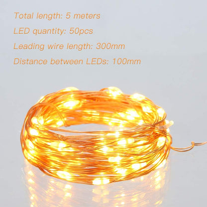 Led Fairy Lights Battery Operated, 1 Pack Mini Battery Powered Copper Wire Starry Fairy Lights for