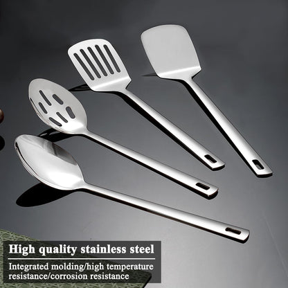 Homquen Stainless Steel Kitchen Utensils Set 4pcs, Cooking Utensils Set, Kitchen Tools Spatulas