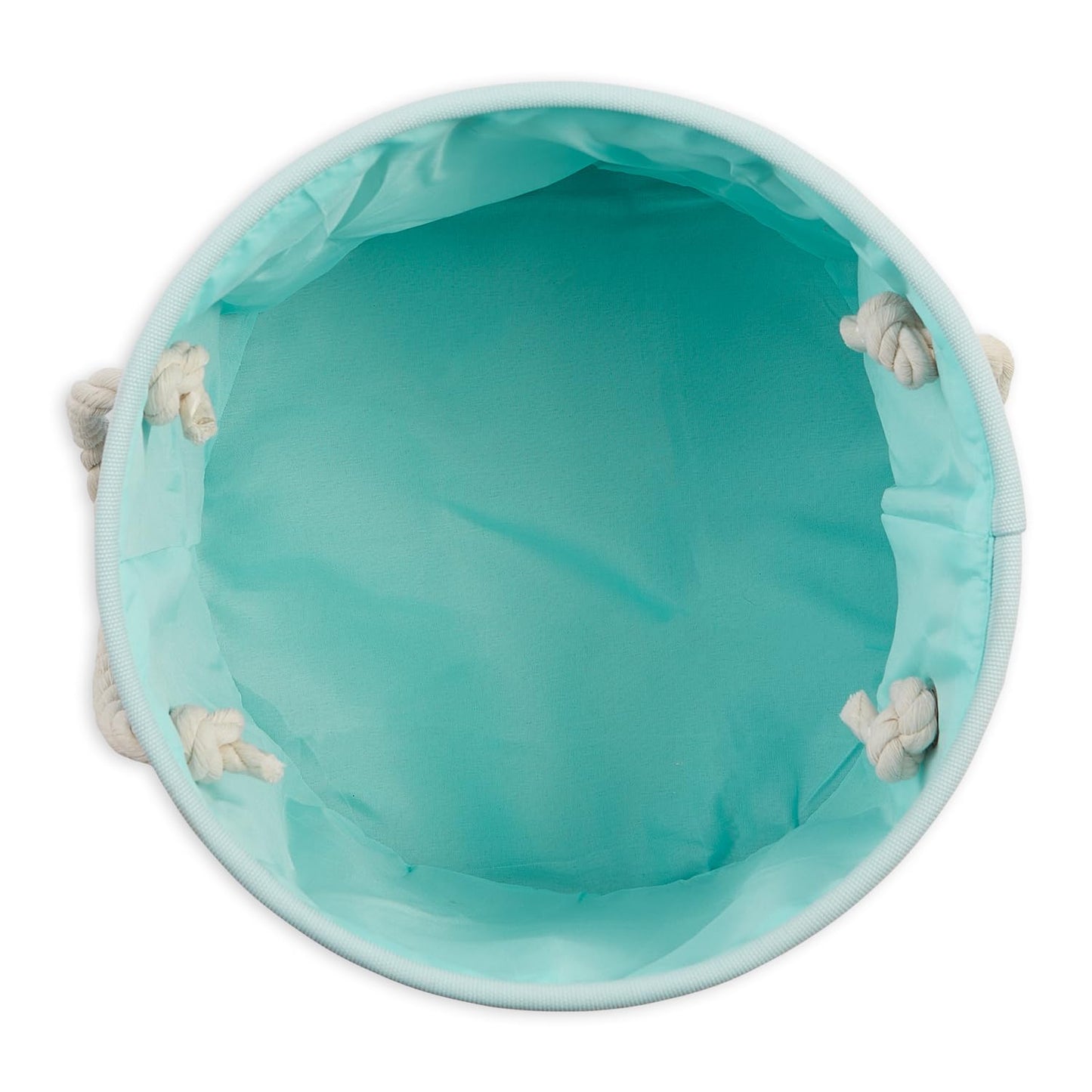 Bone Dry Pet Storage Collection Collapsible Bin, Small Round, Aqua