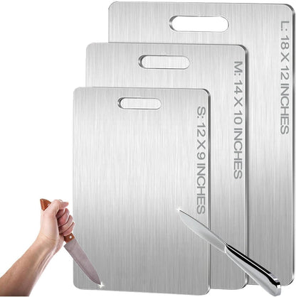 Titanium Cutting Board - 2025 New Upgrade 100% Pure Titanium Cutting Boards for Kitchen Double