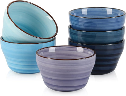 Selamica Ceramic 8oz Bouillon Cups 4 Inch Small Dessert Bowls for Soup Dipping Sauce Coffee