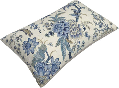 CXMEIFLY Spring Floral Birds Pillow Covers 12 x 20 Inch Set of 2 for Chinoiserie Flowers Decor
