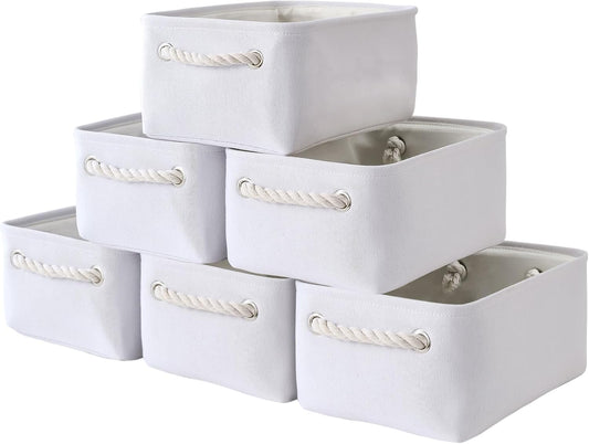 TheWarmHome Storage Basket for Organizing - Small 6 Pack 11.8x7.8x5.2 inch Gifts for Empty with