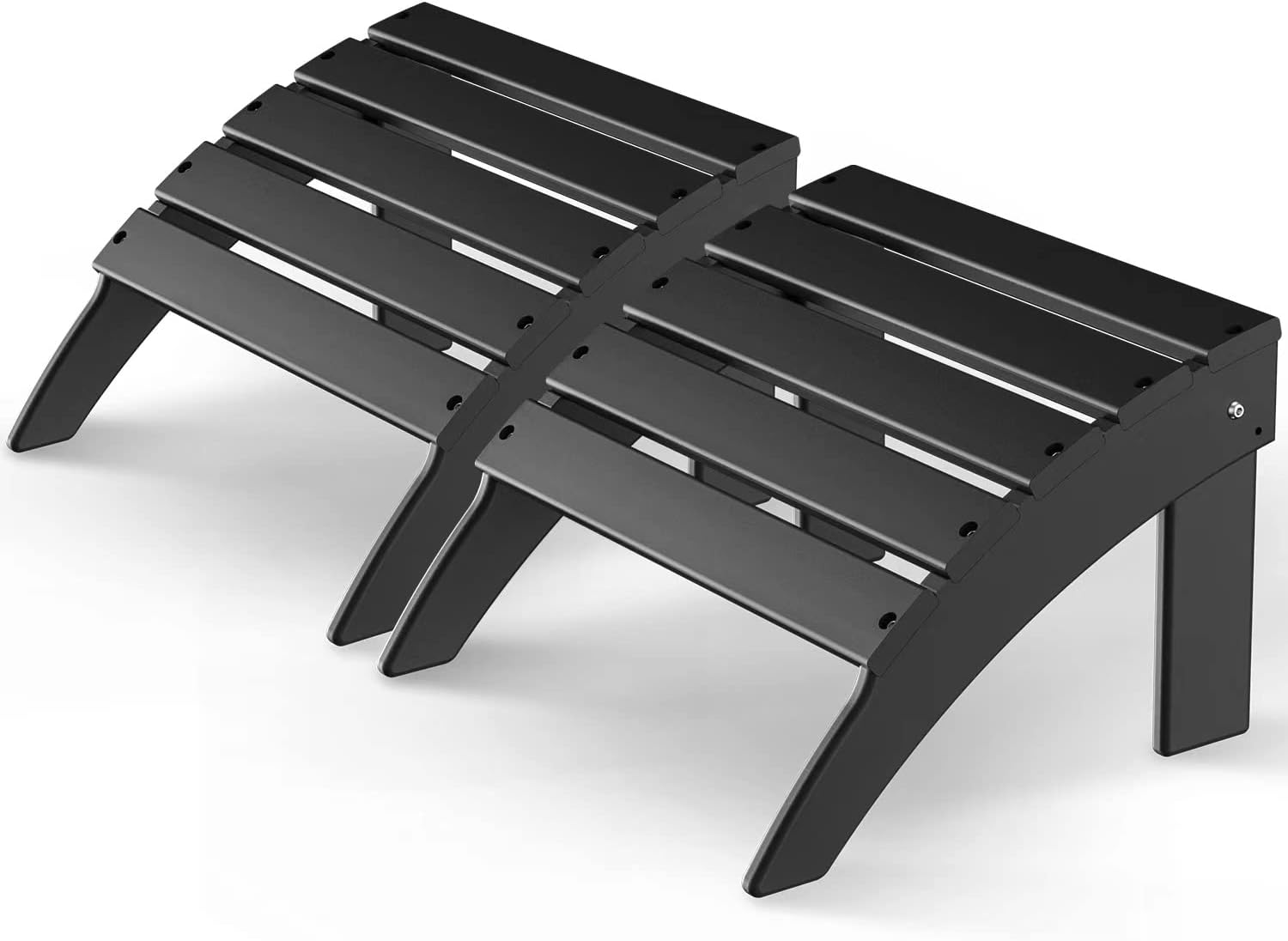 GREENVINES Adirondack-Ottoman | Set of 2 | HDPE Plastic | Outdoor Footrest | All Weather | Foot