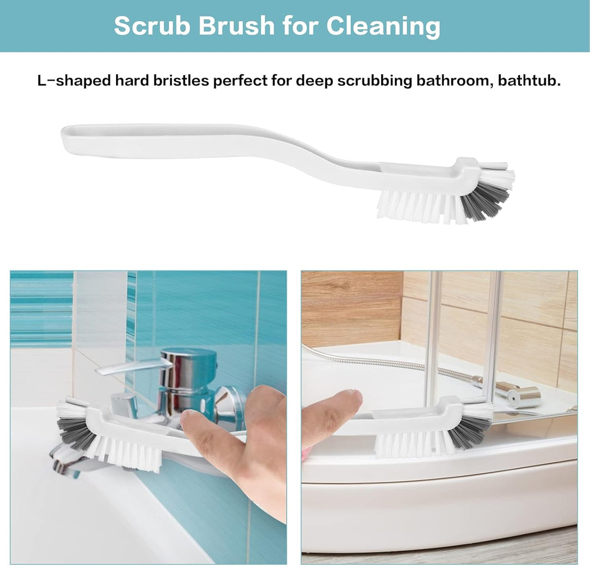 8 Pcs Dish Brush Bottle Bathroom Scrub Brushes Kitchen Cleaning Brush Right Angle Kitchen Brush