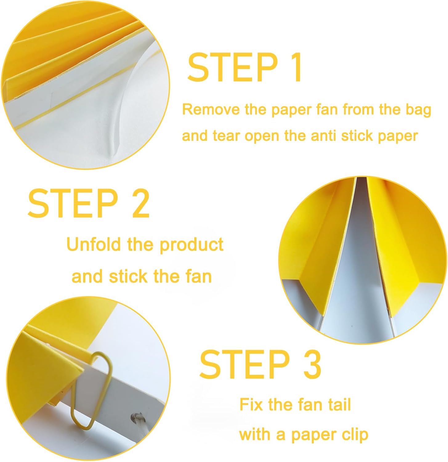 Yellow Birthday Decorations,DIY Yellow Paper Fans Hanging Decoration ,Party Supplies Party Fans