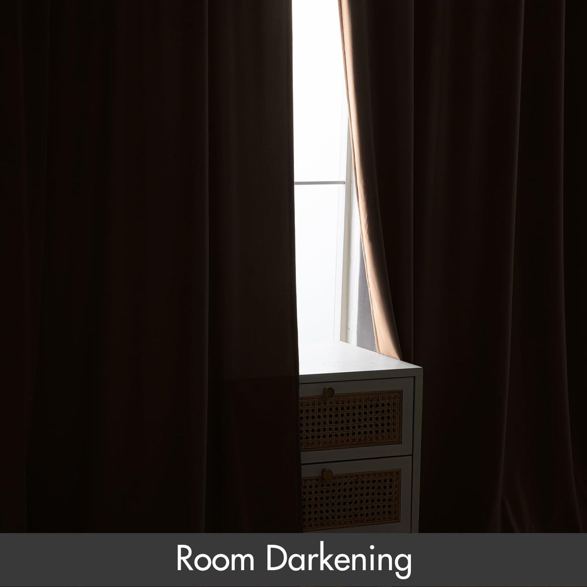 MIULEE Blush Beige Velvet Curtains Thermal Insulated Blackout Curtain Drapes for Bedroom Living