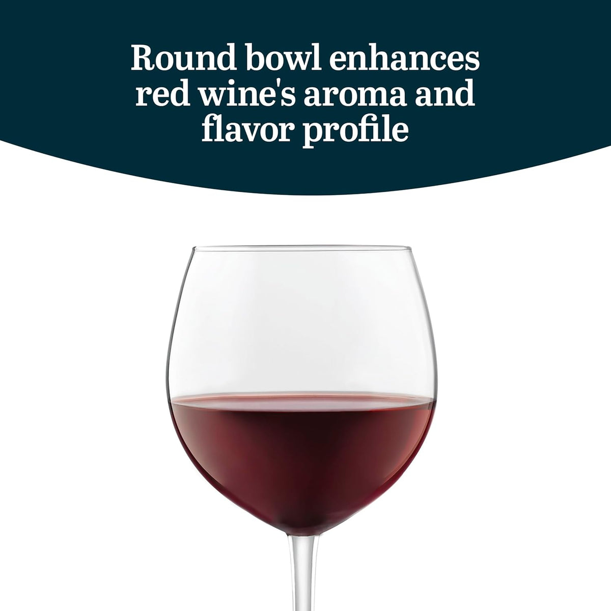 Libbey Midtown Red Wine Glass Set, 18.25 Oz Elegant Large Red Wine Glasses Set of 8, Long Stem