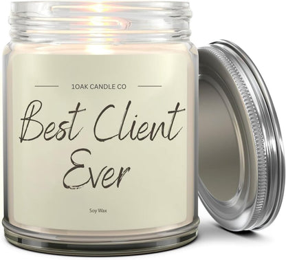 1OAK Vanilla Scented Candles - Appreciation Gifts for Clients - Client Candle - Thank You Client