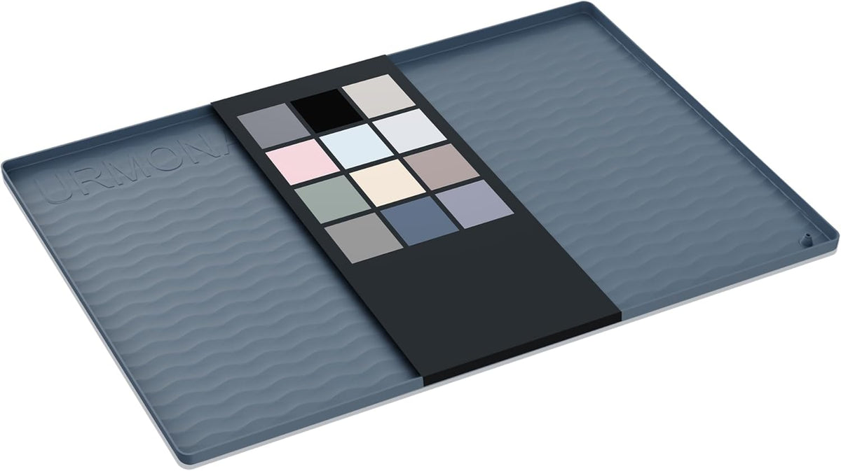URMONA Waterproof Silicone Under Sink Mat 31'' x 22'' Shelf Liner for Kitchen and Bathroom, Cabinet