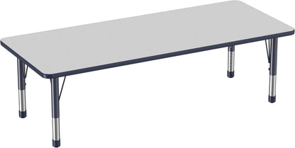 FDP Rectangle Activity School and Classroom Kids Table (30 x 72 inch), Chunky Toddler Leg