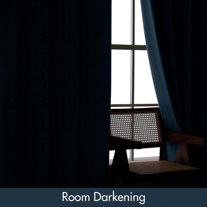 MIULEE Dark Slate Velvet Curtains Thermal Insulated Blackout Curtain Drapes for Bedroom Living Room