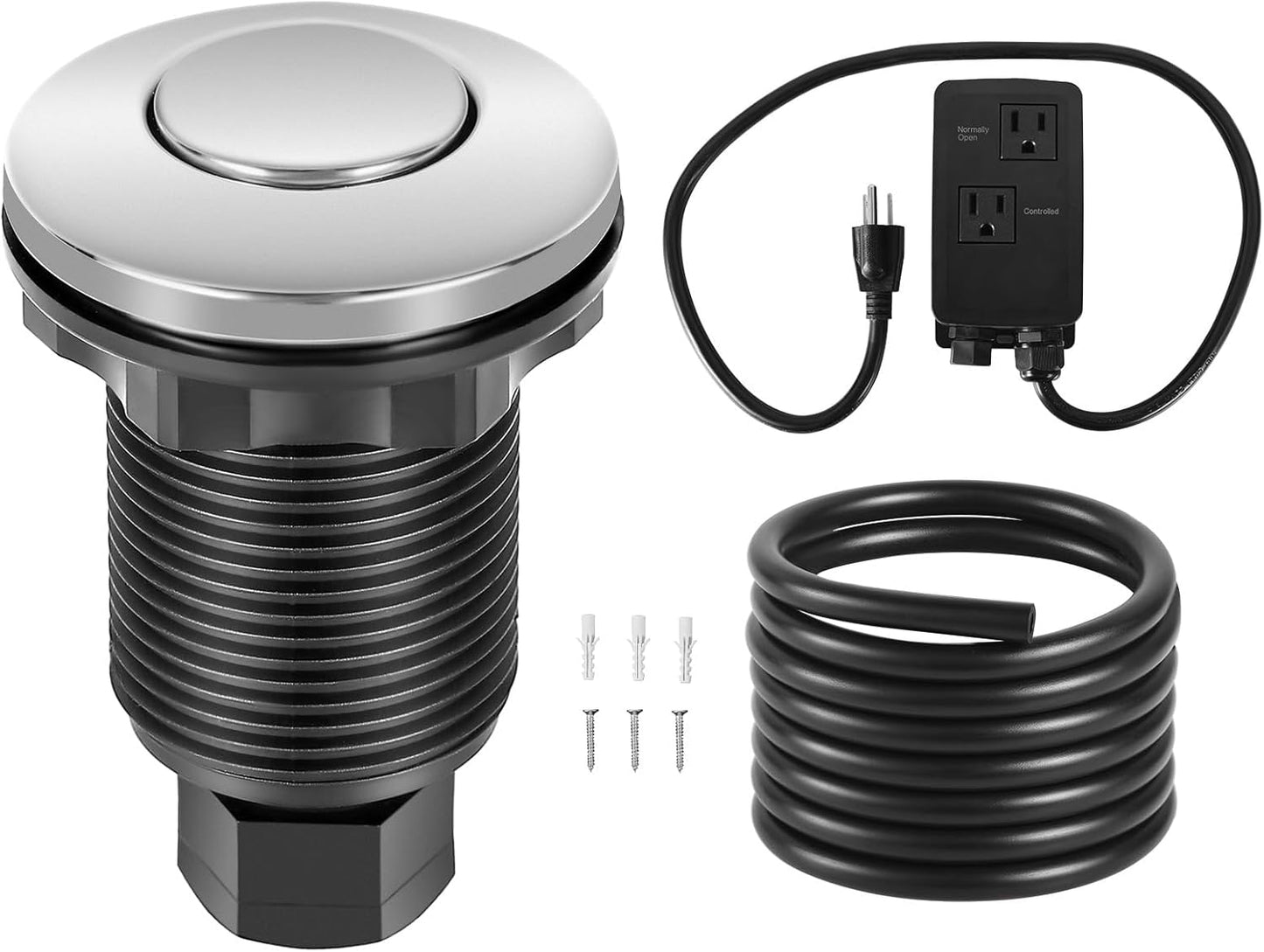VEVOR Garbage Disposal Air Switch Kit, Dual Outlet Sink Top Air Switch for Food Waste Disposal
