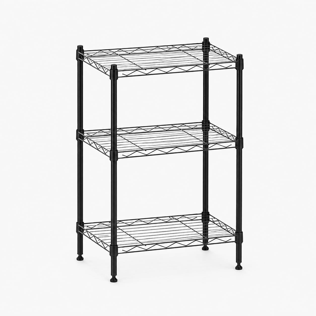 Orchidleaf 3 Tier Storage Shelves, Metal Wire Shelving Unit, Heavy Duty Adjustable Shelf Rack for