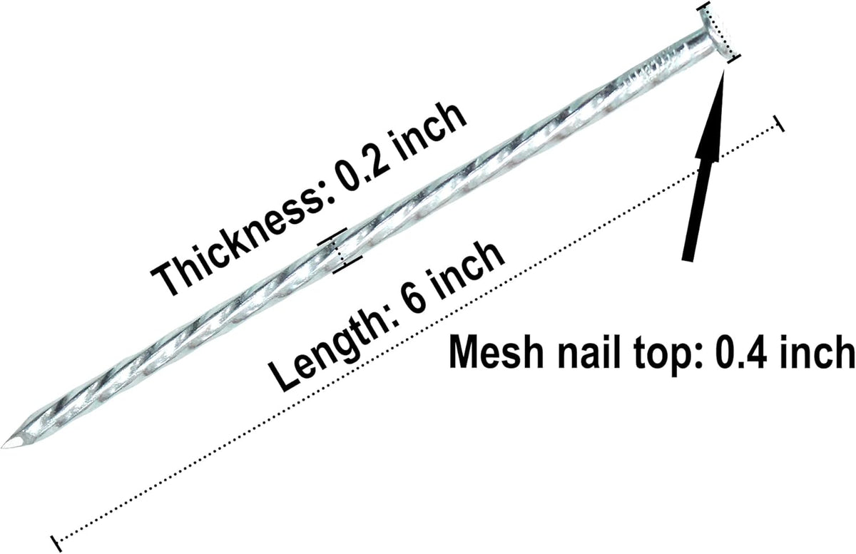 50/100/150 Pack 6" Solid Galvanized Non-Rust Metal Garden Stakes Spiral Landscape Edging Anchors