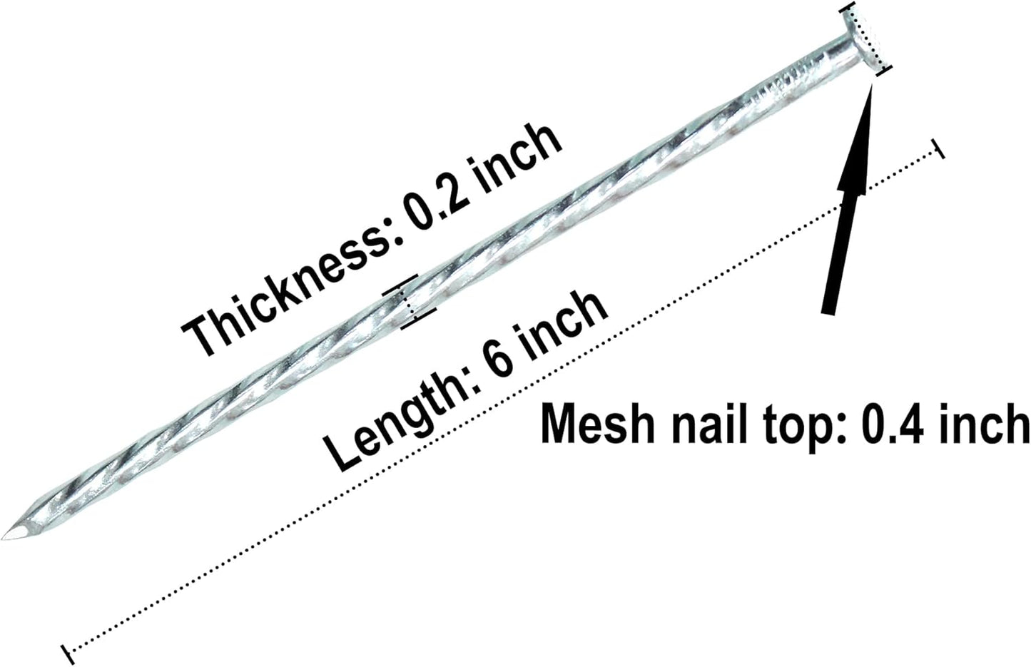 50/100/150 Pack 6" Solid Galvanized Non-Rust Metal Garden Stakes Spiral Landscape Edging Anchors