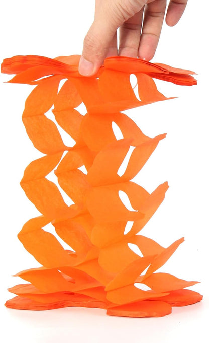Orange Beige Fall Baby-Shower Party-Decorations Streamers Garland - 157Ft Four-Leaf Clover Autumn