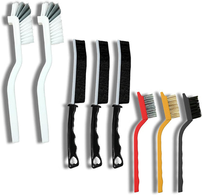 Crevice Cleaning Brush Set, Multi-Purpose Hard Bristle Brushes for Deep Cleaning Kitchen, Bathroom