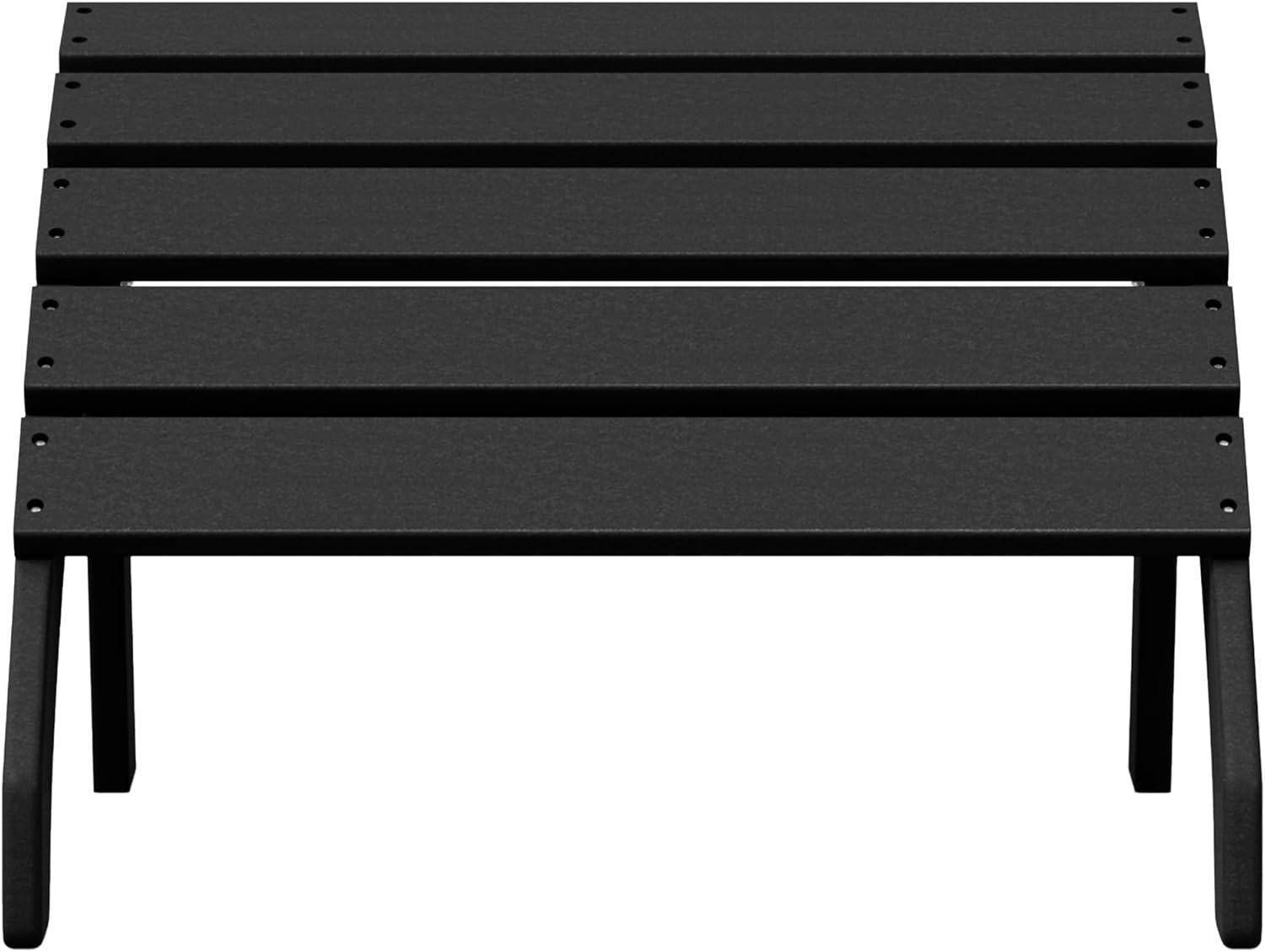 WestinTrends Dylan Outdoor Patio HDPE Adirondack Ottoman Footrest, Black