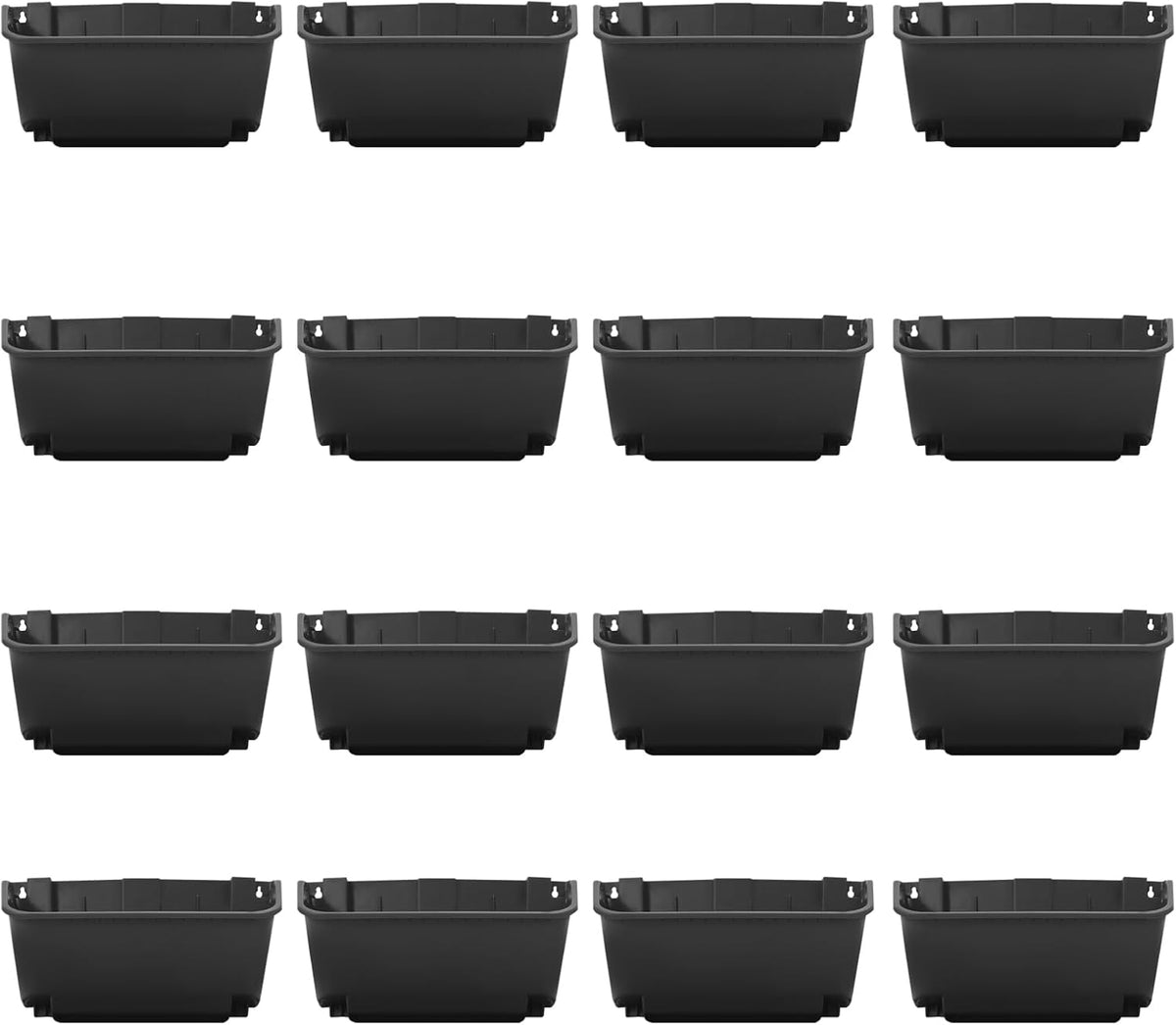 Vertical Wall Planter 16Pcs, 13 inch Wall Mounted Garden Planters, Plastic Wall Hanging Planter