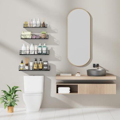 Floating Shelves for Wall Set of 4, Different Sizes Mounted Wood Floating Shelf, Wall Shelves for
