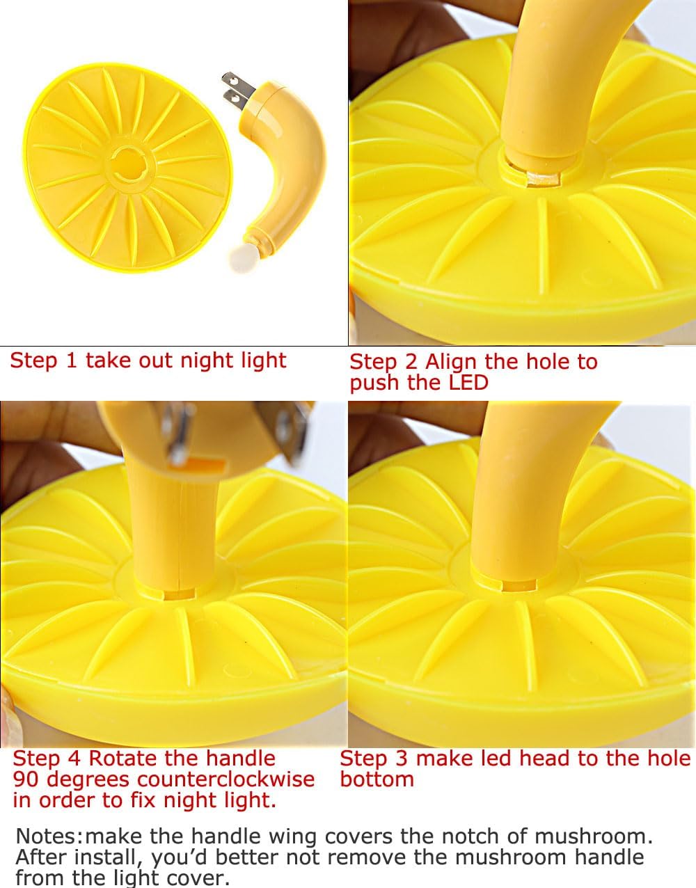AUSAYE 5 Pack Sensor LED Night Lights Plug in Lamp Mushroom Light for Adults Kids NightLight