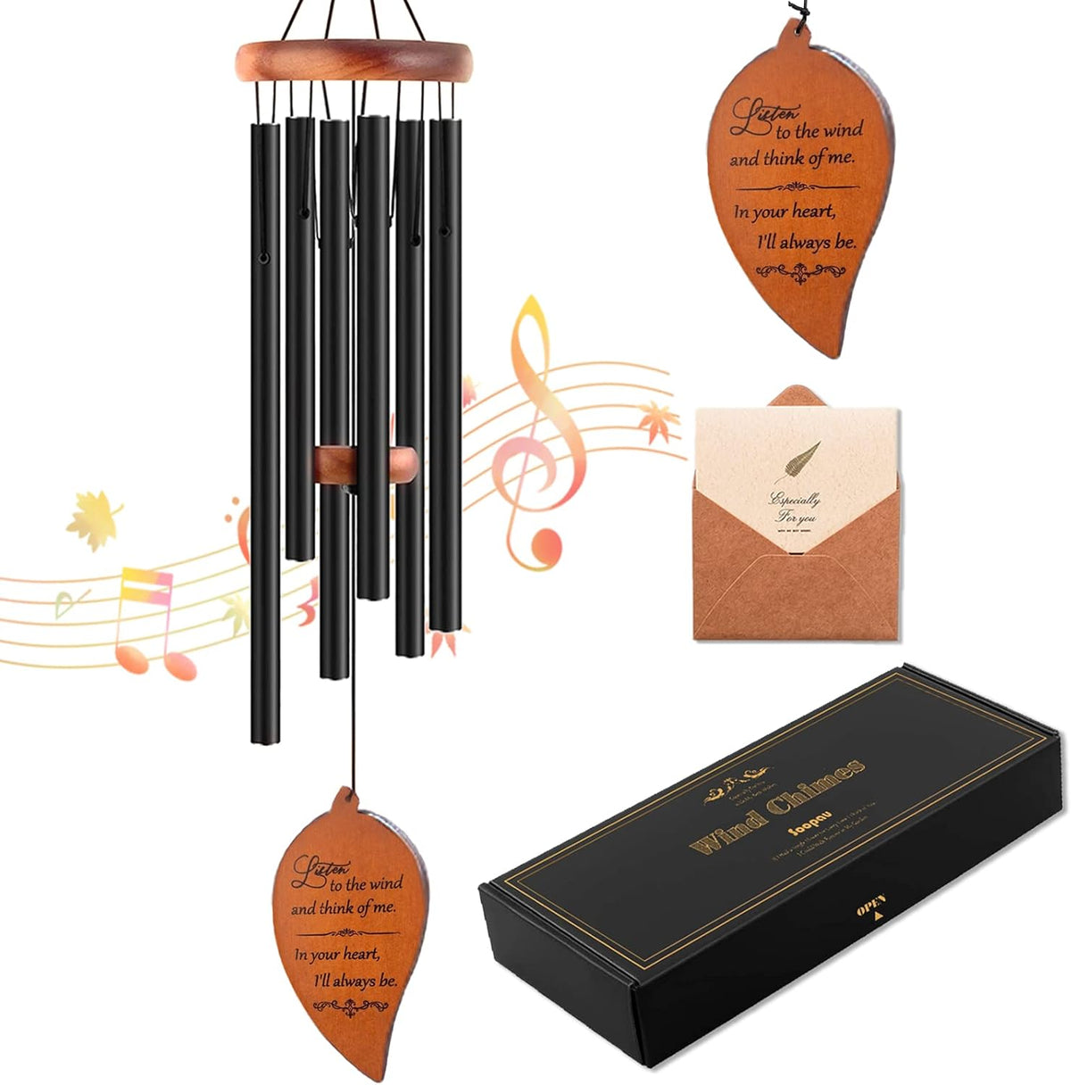 Memorial Sympathy Wind Chimes, Sympathy Gift Baskets in Memory of a Loved One Mother Father for