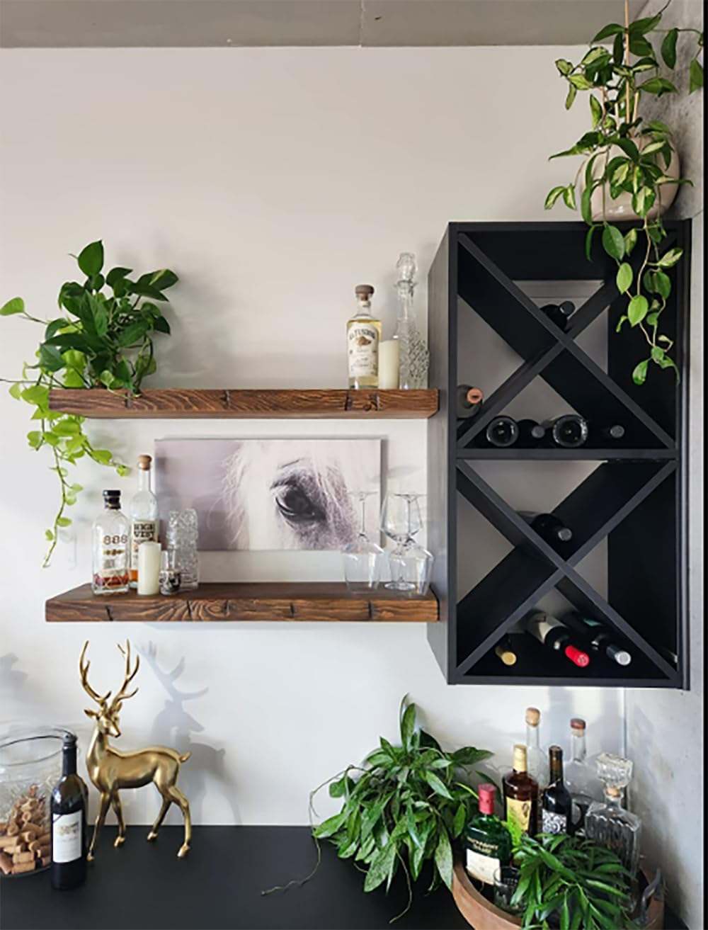 joelsantiques 30 Inch Wooden Floating Shelves for Wall - 30x9x2 in - Made of Natural Wood - Long