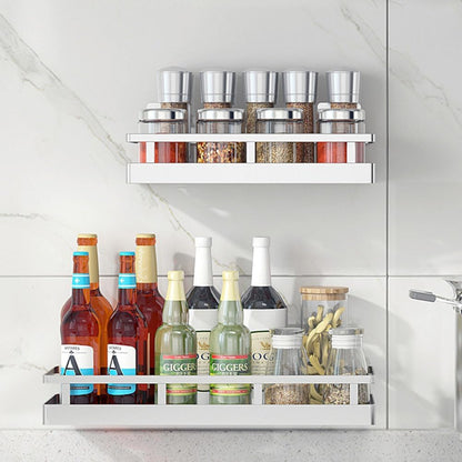 2PCS Kitchen Spice Rack, SUS304 Stainless steel Wall Mount Storage Rack, Seasoning Container