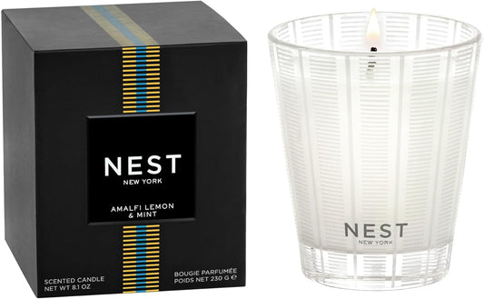 NEST New York Scented Classic Candle, Amalfi Lemon & Mint - 8.1 oz - Up to 60-Hour Burn Time