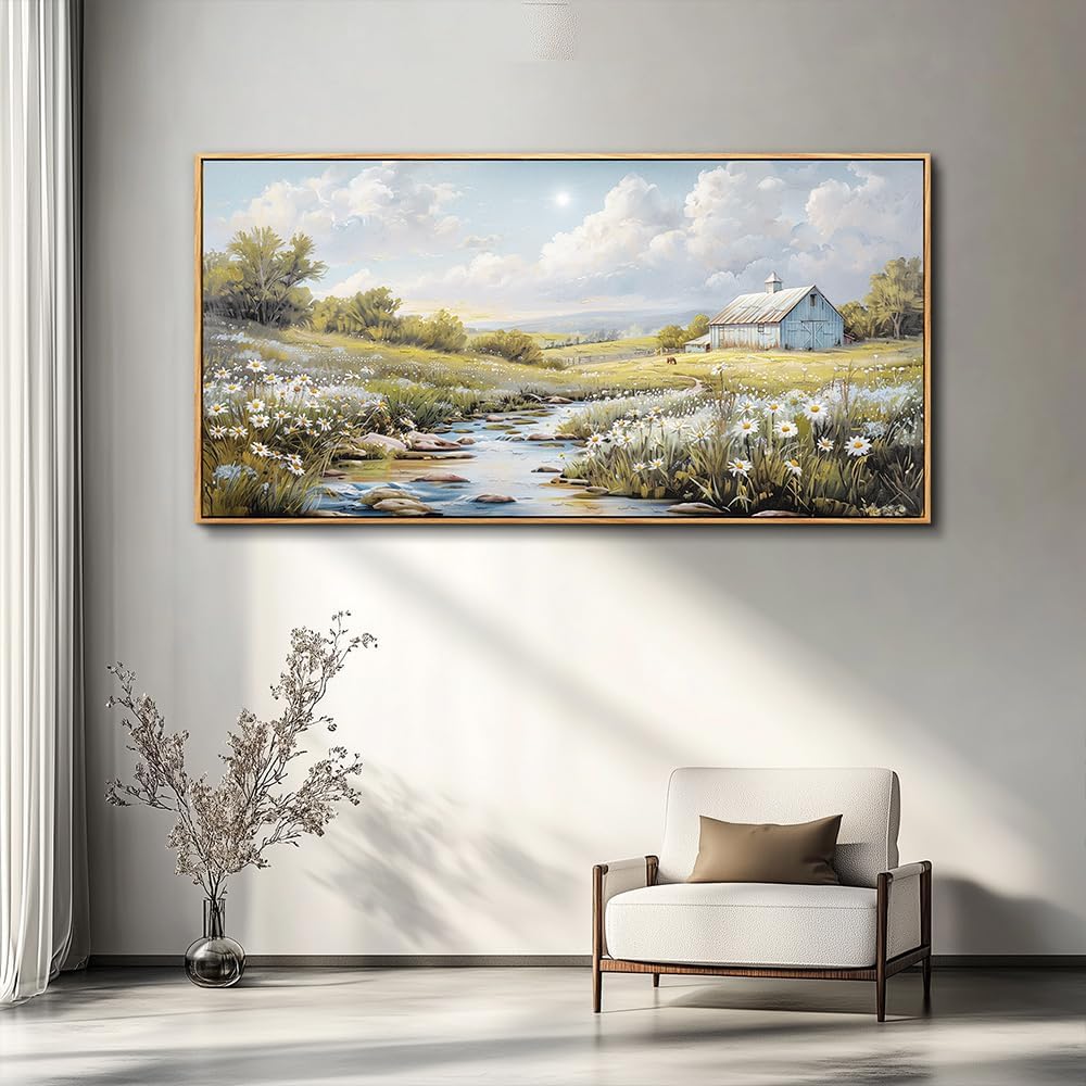 PHAOHUAXM Large Canvas Wall Art For Living Room Wall Decor For Bedroom Flower Watercolour Office