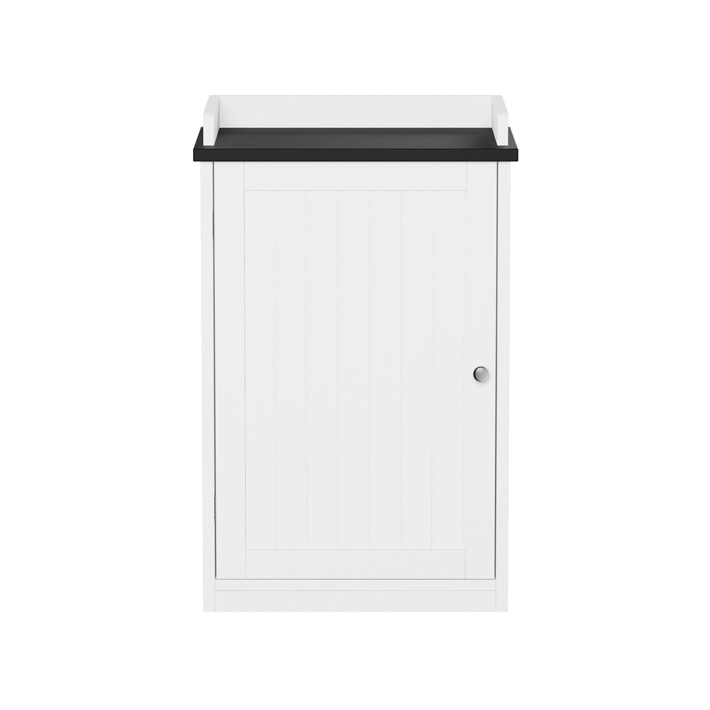 Lavish Home 2-Tier Bathroom Floor Storage Cabinet – 29” Tall Free Standing White Cupboard with