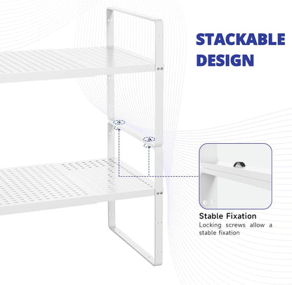 Expandable Kitchen Shelf Organizers, Kitchen Cabinet Organizer Stand Rack Organization for