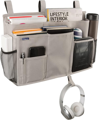 Surblue Bedside Caddy Hanging Bed Organizer Storage Bag Pocket for Bunk and Hospital Beds, College