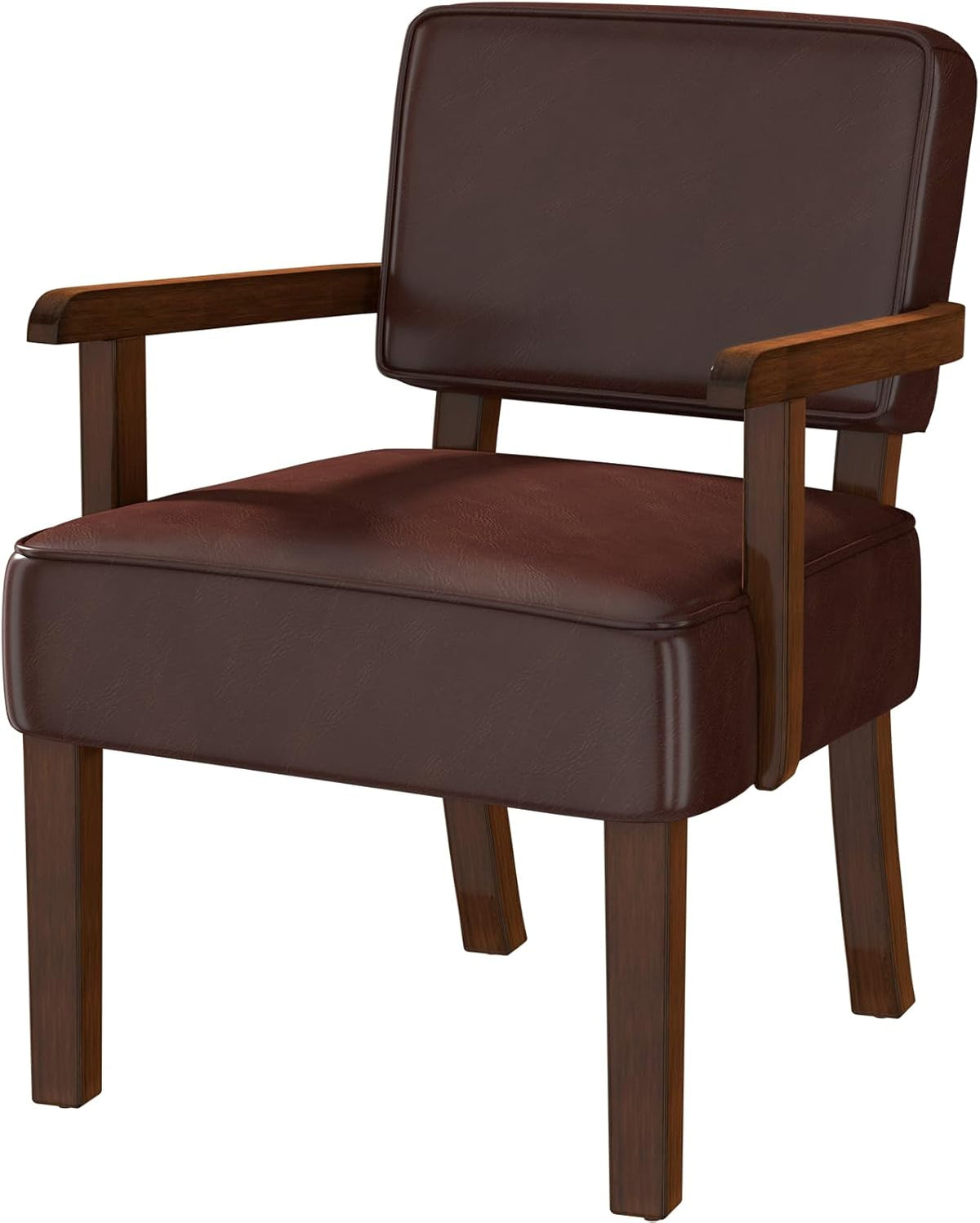 Accent Chair, PU Leather Living Room Chairs Oversized with Soft Seat and Armrests, Armchair for