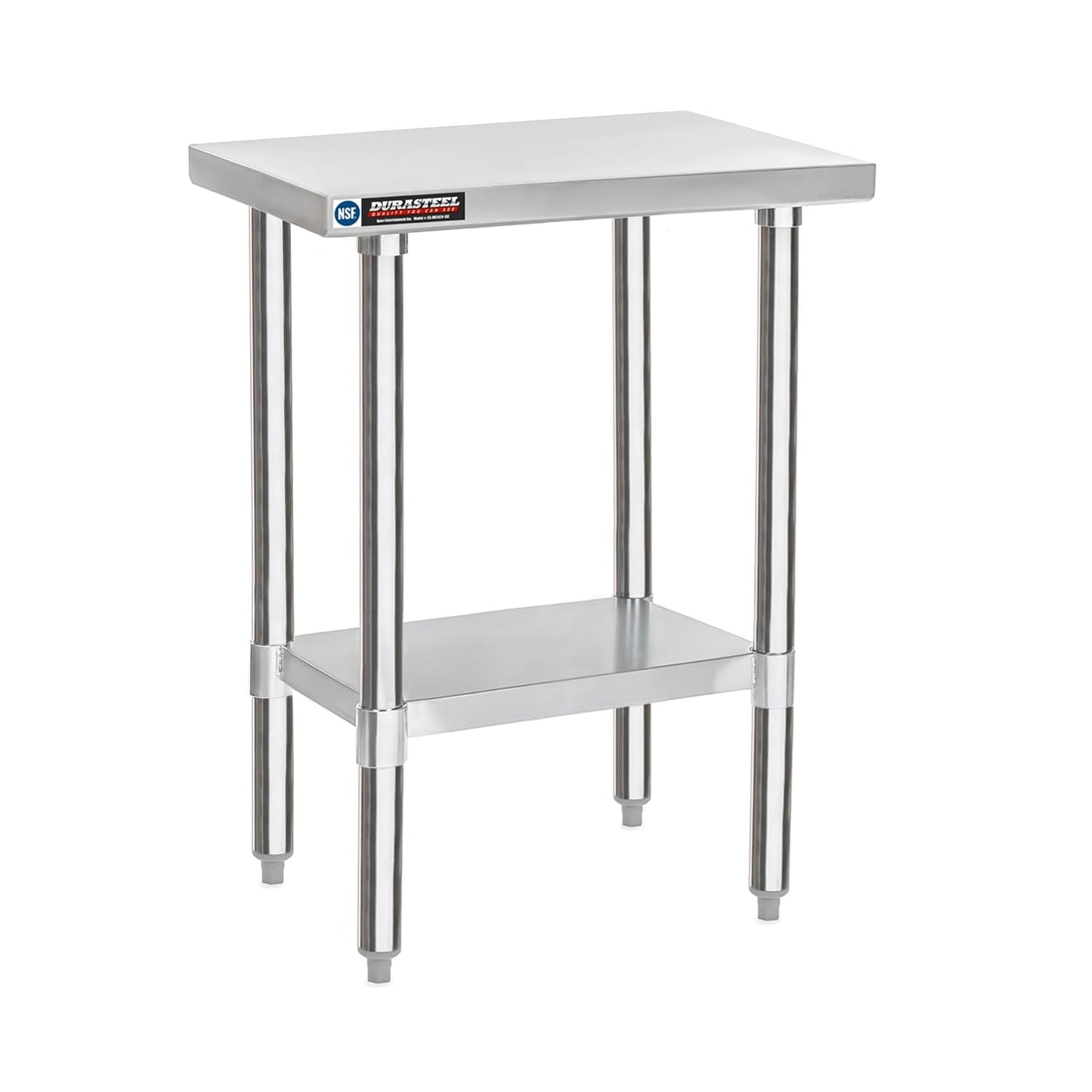 DuraSteel 24x18 Small Stainless Steel Table - NSF Metal Food Prep Commercial Kitchen Workt able