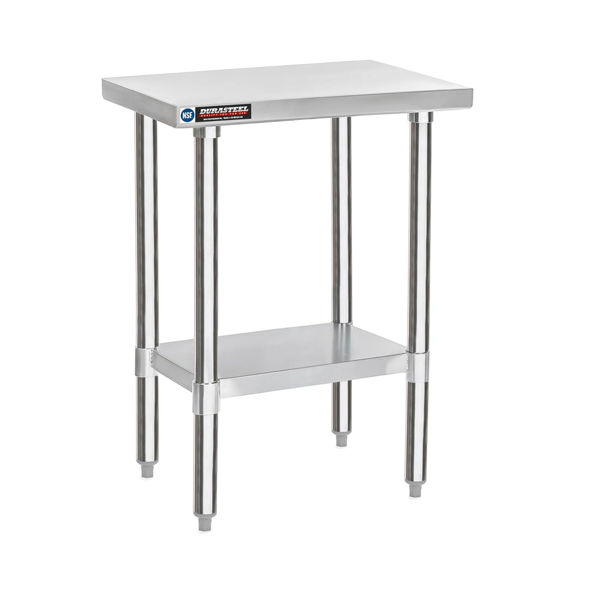 DuraSteel 24x18 Small Stainless Steel Table - NSF Metal Food Prep Commercial Kitchen Workt able
