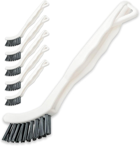 6-Pack Grout Cleaner Brush Scrub Set - Stiff Bristle Scrubbing & Detail Cleaning Brushes for