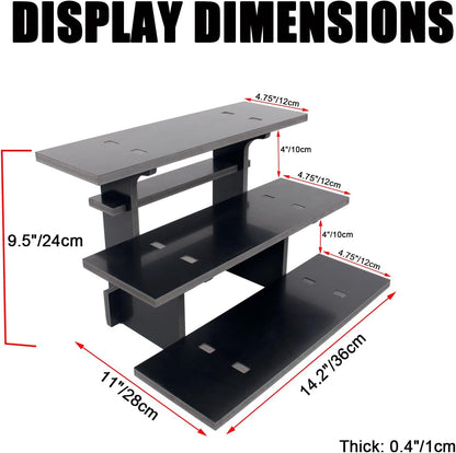 WANLIAN 3-Tier Straight Retail Table Display Stand, Portable Display Rack Shelves for Vendors