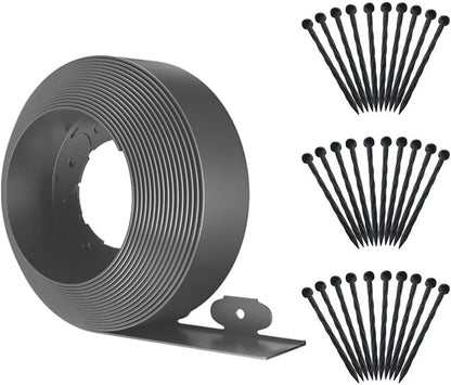 Landscape Edging,33ft x 4inch Tall Plastic Garden Edging Border with 30 Spikes,Lawn Edging for