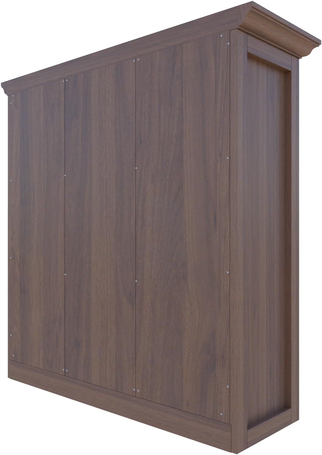 Cube Shelf Bookcase with Base - Wooden 3 Tiers Floor Standing Low Storage Cabinet for Home and