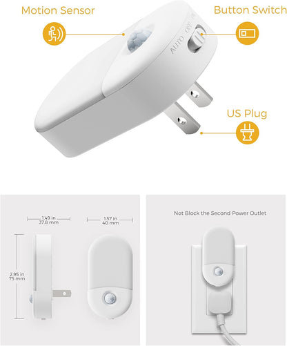 L LOHAS LED Motion Sensor Night Light, Motion Activated Night Light, 4Pack, 3000K Warm White, Night
