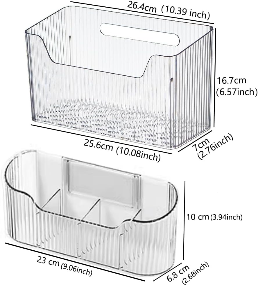 2 Piece Cabinet Door Organizer,Self Adhesive Kitchen Cabinet Organizer,Cabinet Door Storage Box for