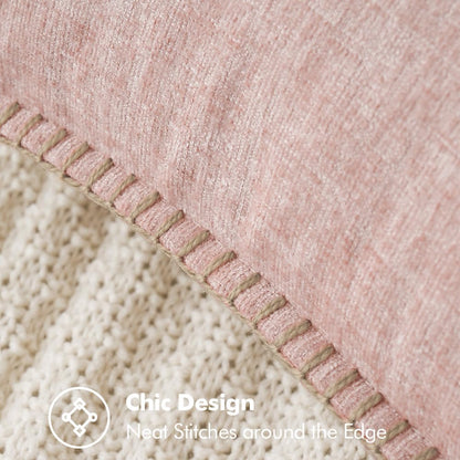 MIULEE Pack of 2 Couch Throw Pillow Covers 16x16 Inch Pink Farmhouse Valentine Decorative Pillow