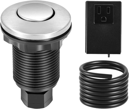 VEVOR Garbage Disposal Air Switch Kit, 2.5" Sink Top Air Switch for Food Waste Disposal, Brushed