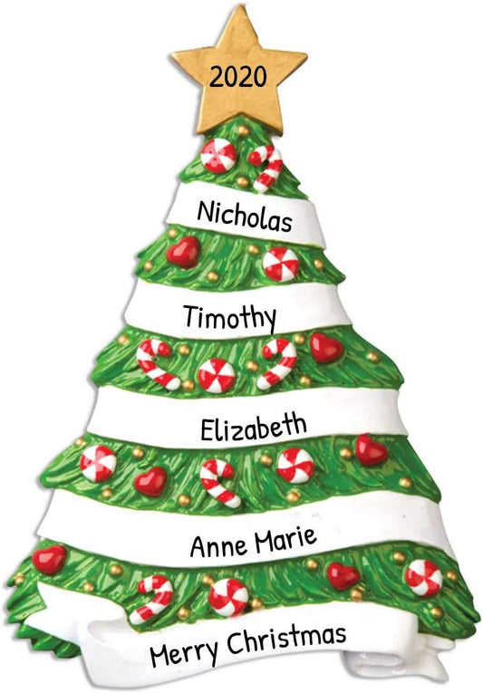 Personalized Grandparents Ornament 2024 by Elves - First Christmas Family Tree Gift for Grandma and