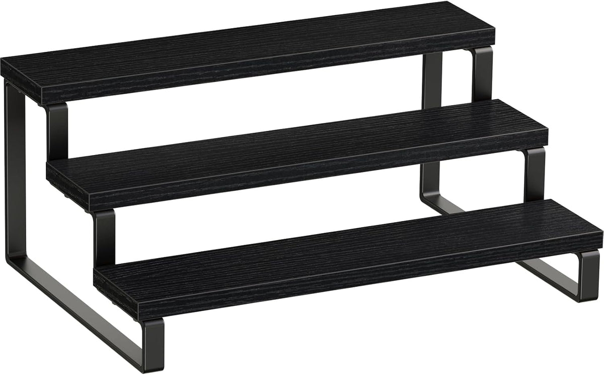 Giikin 3 Tier Spice Rack, Cabinet Organizer Shelf, Wooden Spice Rack for Countertop, Kitchen